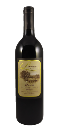 2012 Reserva, Vincent Henry’s Vineyard Barbera